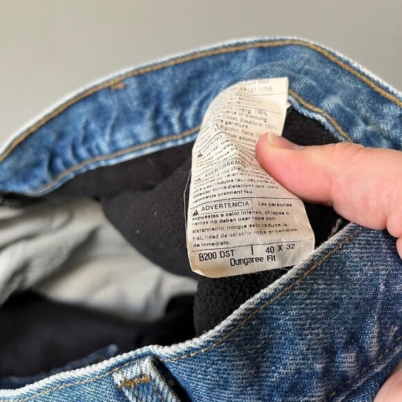 Carhartt Fleece Lined Work Jeans - Dungaree Fit. Size 40x32 - Picture 9 of 10